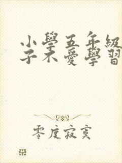 小学五年级的孩子不爱学习怎么办