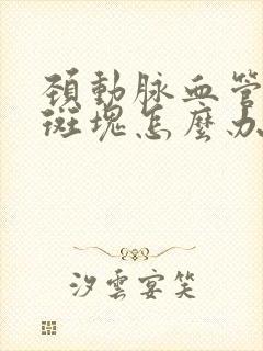 颈动脉血管有血斑块怎么办