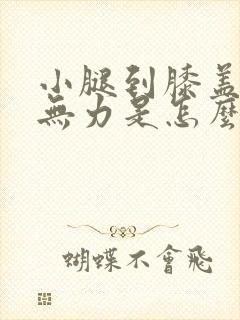 小腿到膝盖酸软无力是怎么回事