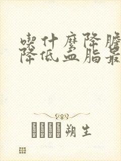 吃什么降胆固醇降低血脂最快