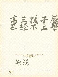 高三孩子厌学想已经不上学怎么办