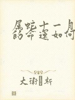 属蛇十一月出生的命运如何