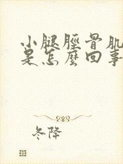 小腿胫骨肌肉疼是怎么回事封面