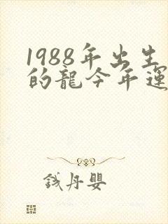 1988年出生的龙今年运势怎么样