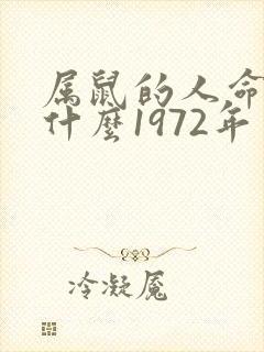 属鼠的人命里缺什么1972年