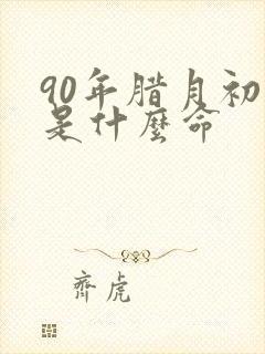 90年腊月初七是什么命