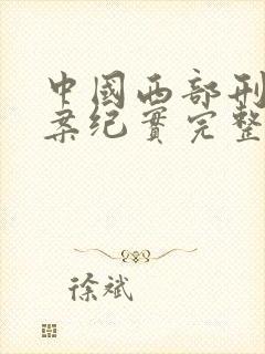 中国西部刑侦大案纪实完整版封面