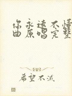 你永远不懂我歌曲原唱完整版