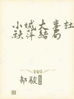 小城大事杜涛李秋萍结局封面