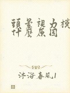 头晕视力模糊是什么原因