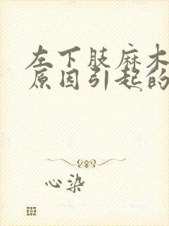 左下肢麻木什么原因引起的封面