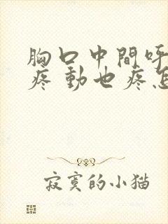 胸口中间呼吸就疼 动也疼怎么回事