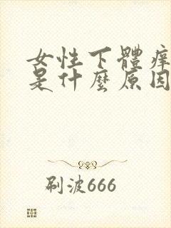 女性下体痒痒的是什么原因封面