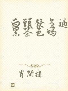 白头发多适合染黑茶色吗