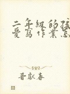 二年级的孩子不爱写作业怎么办