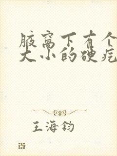 腋窝下有个豆子大小的硬疙瘩不疼不痒