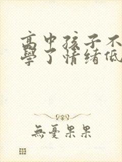 高中孩子不想上学了情绪低落怎么办