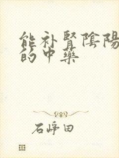 能补肾阴阳两虚的中药