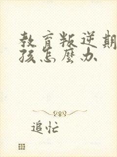 教育叛逆期的男孩怎么办