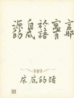 源自于寓言故事的成语有哪些封面