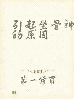 引起坐骨神经疼的原因