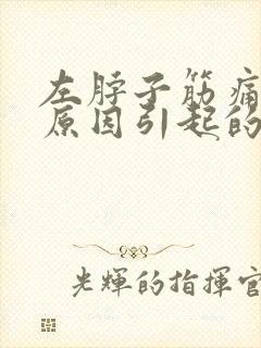 左脖子筋痛什么原因引起的