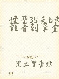 怀孕35天b超能看到孕囊吗封面