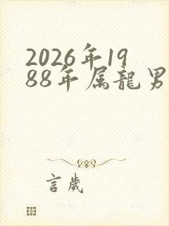 2026年1988年属龙男
