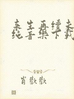 来生再续未了情纯音乐下载封面