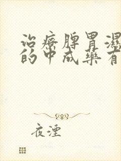 治疗脾胃湿气重的中成药有哪些?