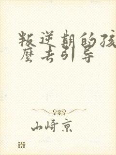 叛逆期的孩子怎么去引导封面