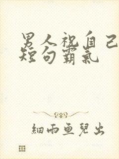 男人祝自己生日短句霸气