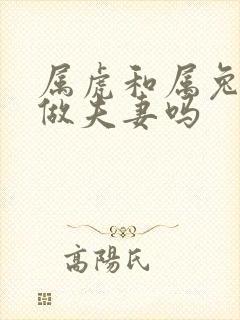 属虎和属兔适合做夫妻吗