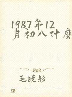 1987年12月初八什么星座