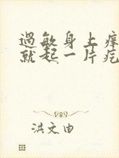 过敏身上痒一挠就起一片疙瘩