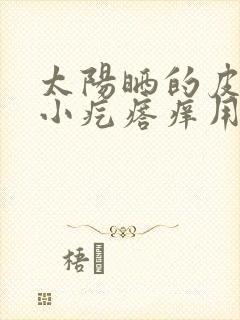 太阳晒的皮肤起小疙瘩痒用什么药