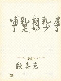 哺乳期乳房变小了是奶少了吗封面