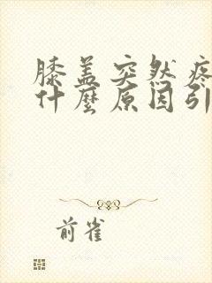 膝盖突然疼痛是什么原因引起的封面