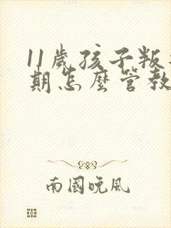 11岁孩子叛逆期怎么管教最合适男孩