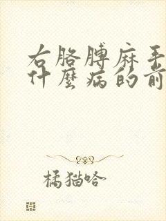 右胳膊麻手麻是什么病的前兆