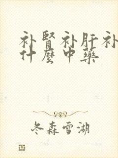 补肾补肝补脾吃什么中药