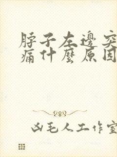 脖子左边突然疼痛什么原因引起的