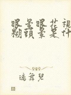 眼晕眼花视力模糊头晕是什么原因