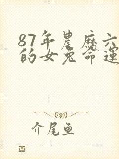 87年农历六月的女兔命运如何封面
