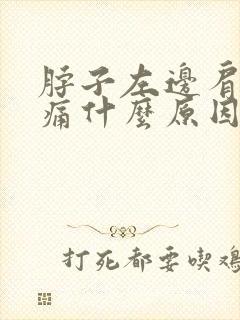 脖子左边肩膀疼痛什么原因引起的