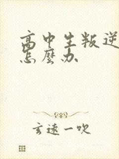 高中生叛逆严重怎么办