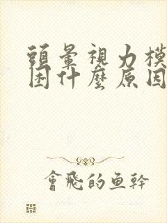 头晕视力模糊犯困什么原因