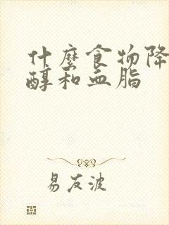 什么食物降胆固醇和血脂