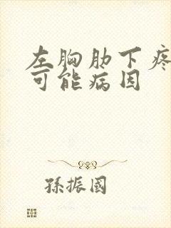 左胸肋下疼痛的可能病因