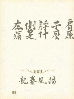 左侧脖子肩膀疼痛是什么原因封面